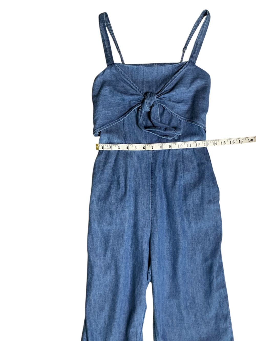 Abercrombie & Fitch Chambray Wide Leg Jumpsuit Size M - Picture 6 of 7
